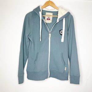 Horseware Sherpa Fleece Hoody in Blue. Size Large